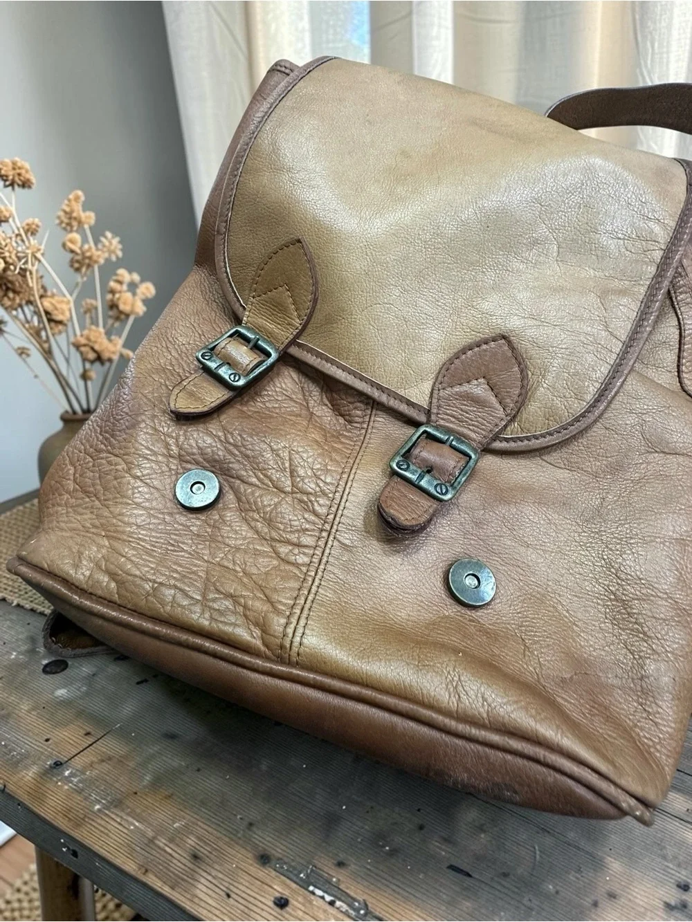 Genuine Leather Small Backpack/Handbag.